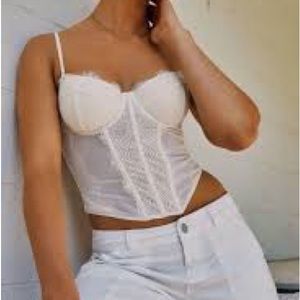 Dynamite Bustier Top in White